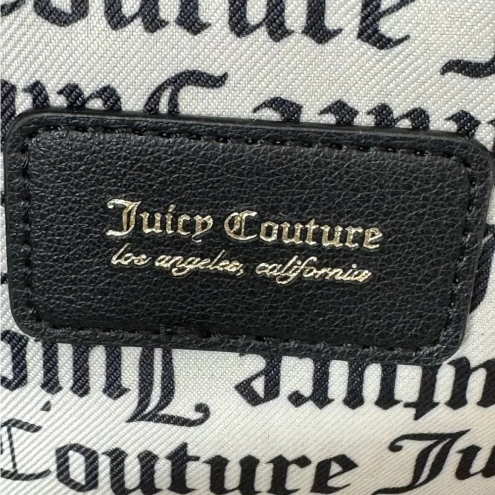 Juicy Couture Black & White Faux Sherpa Flashback Small Backpack